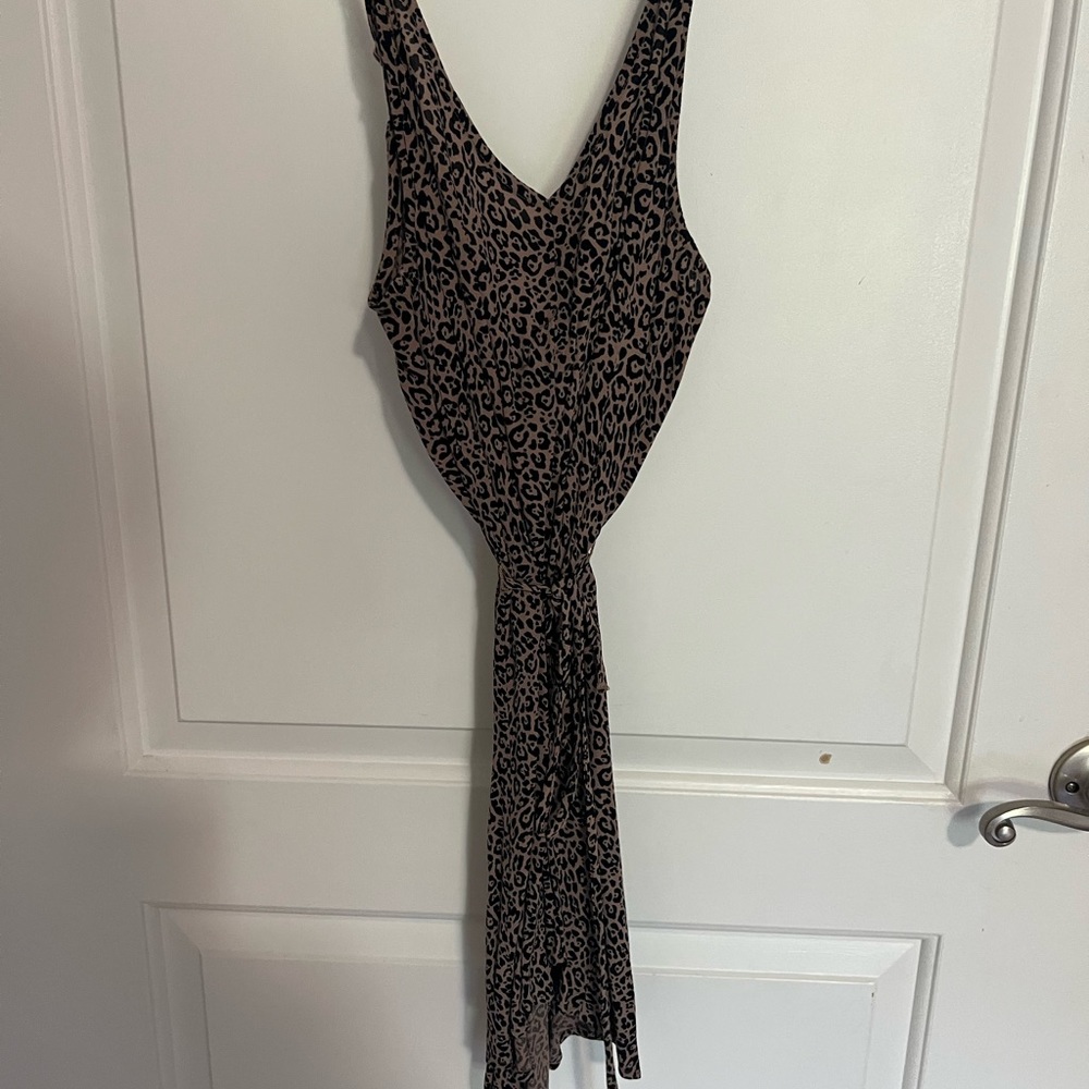 Cheetah dress with tie